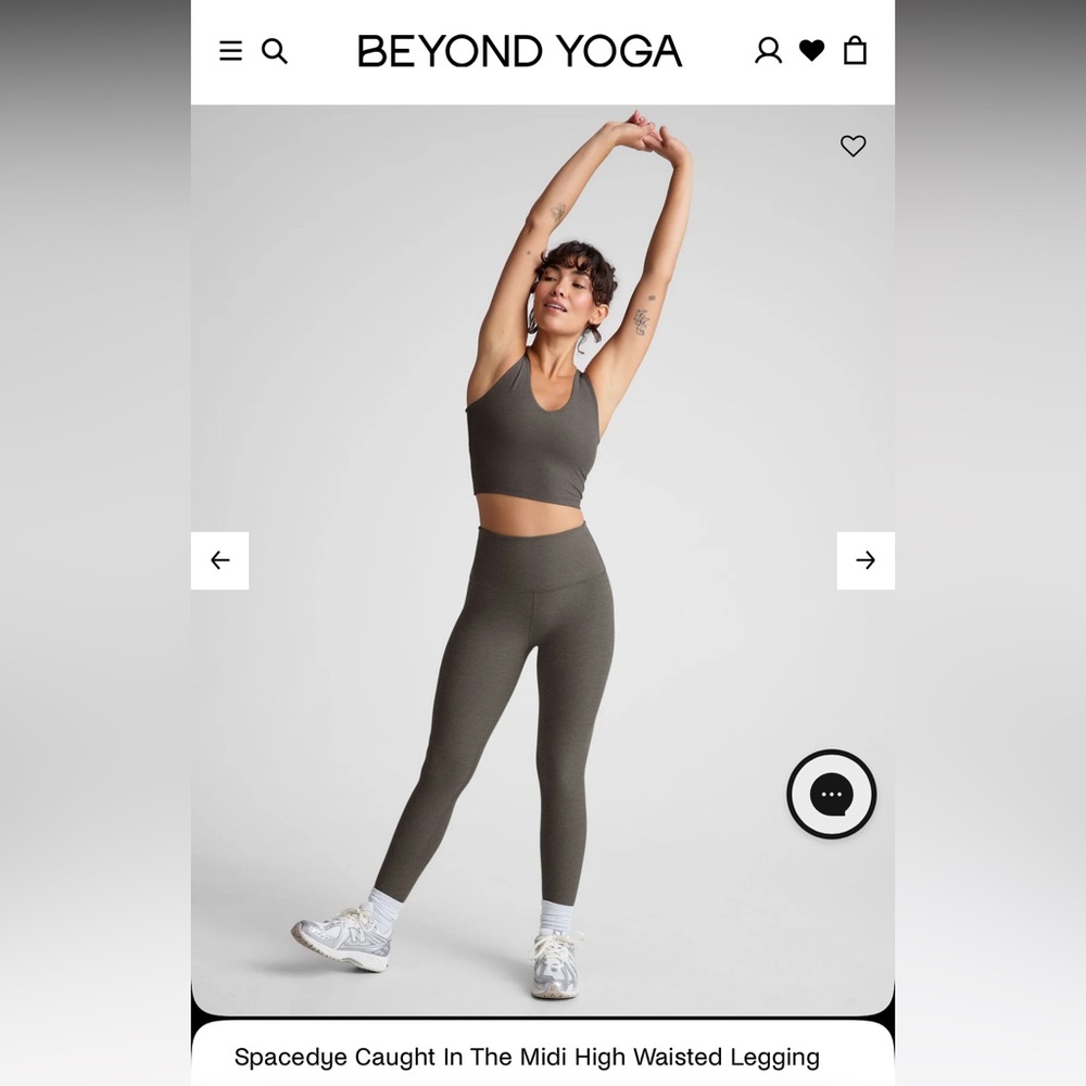 Beyond Yoga Charcoal Heather Gray Leggings & Tank Top